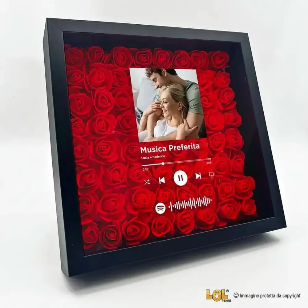 Shadow Box Spotify - Idea Regalo San Valentino, Moglie, Fidanzata, Coppia