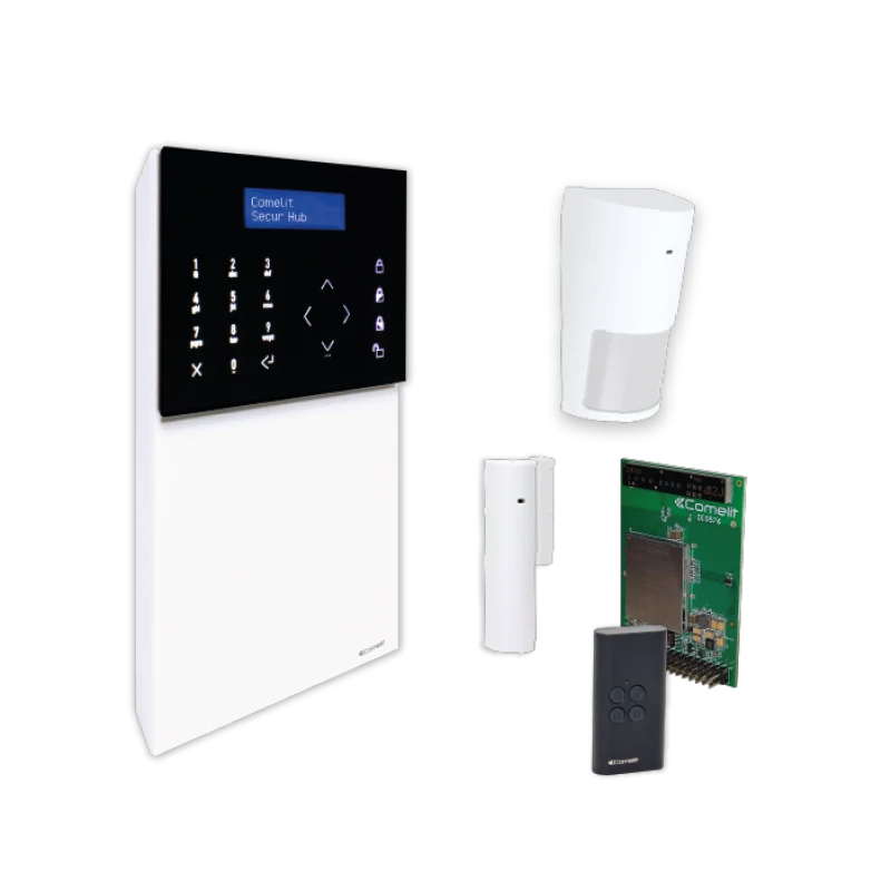 KIT ANTINTRUSIONE SECUR HUB 4G RF12PIR RF1MCW RF4KEY COMELIT KSW32411L