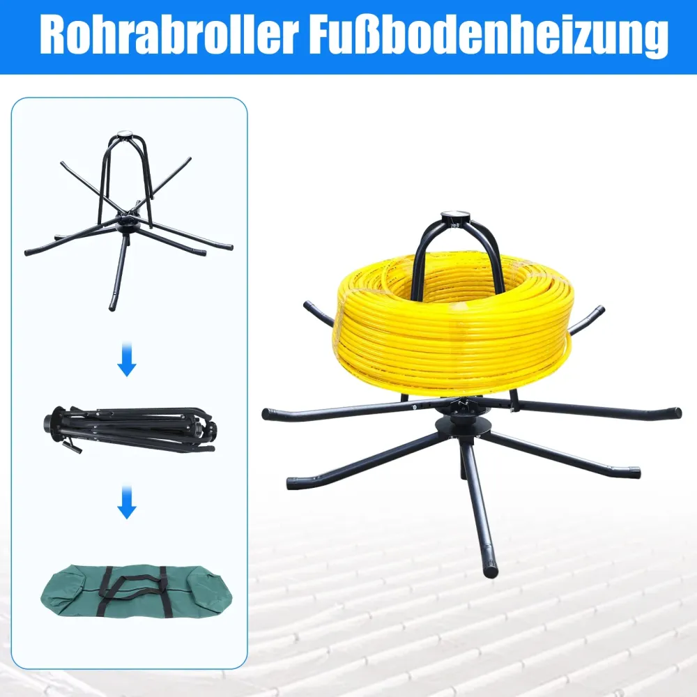 Distributore di Bobine per Riscaldamento Pavimento (Max 175kg, Doppio Cuscinetto)