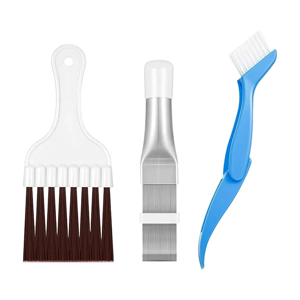 3 pezzi Kit di pulizia per condizionatore d'aria/Spazzola per pulizia alette/Strumento per pulizia radiatore condensatore
