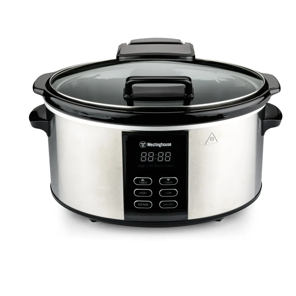 Westinghouse Slow Cooker con ciotola ceramica rimovibile da 6 litri - acciaio inox