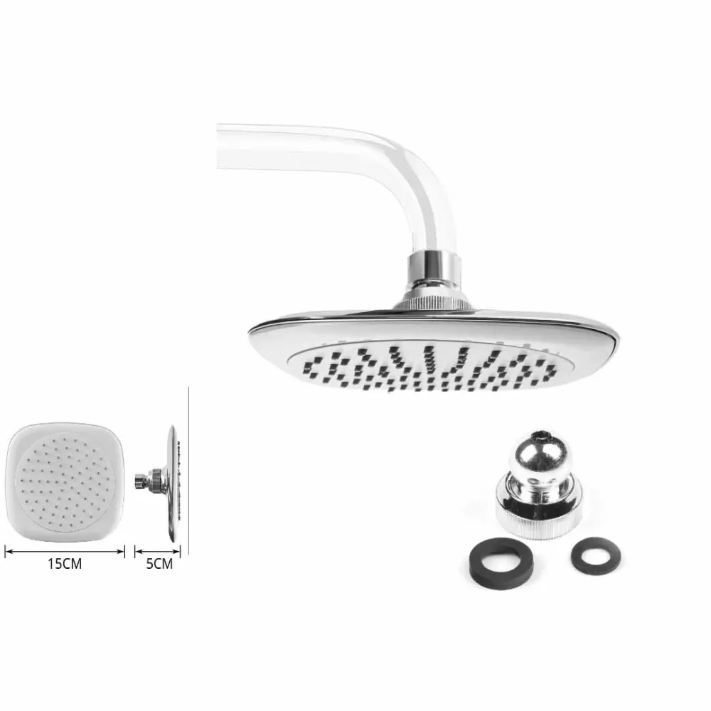 Soffione Doccia Bagno Piatta 15 cm. Monogetto Anticalcare - Inserti e Guarnizioni