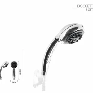 Soffione Doccia 3 Getti Regolabili Massaggianti - Doccetta Anticalcare
