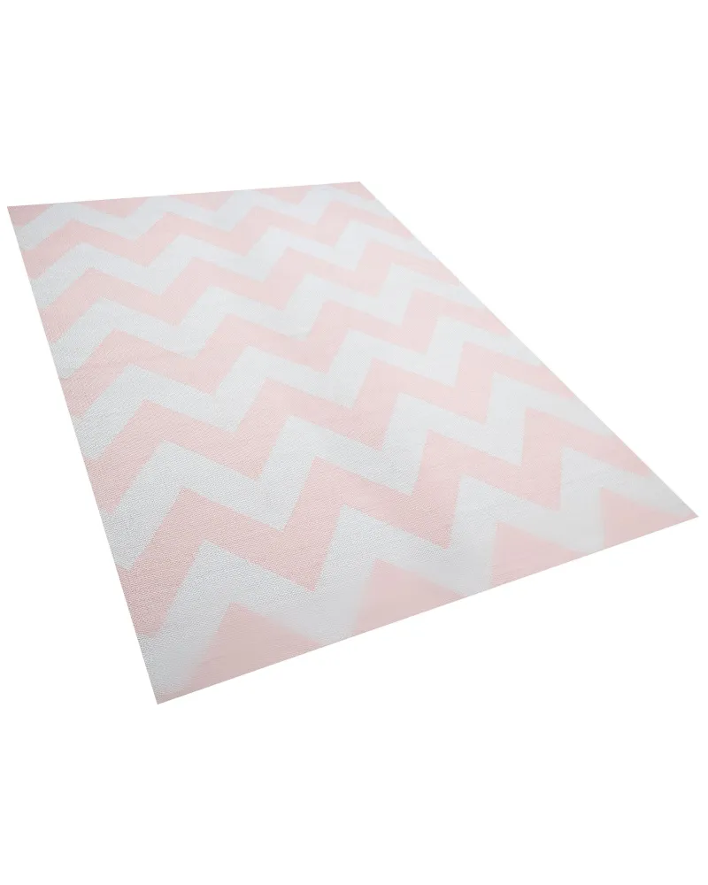 Artigianale Alluminio Tappeto da esterno rosa rettangolare 160x230cm KONARLI