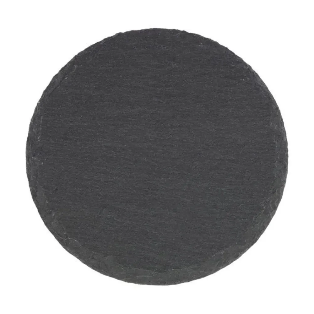 Set di 4 sottobicchieri ardesia naturale, rotondi, D10 cm