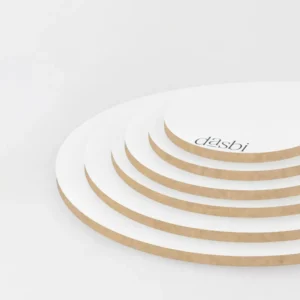 Cake board rotondo bianco 9mm – Bordo Naturale 25cm