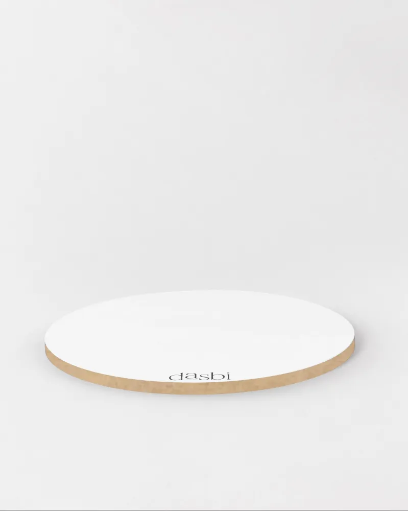 Cake board rotondo bianco 9mm – Bordo Naturale 25cm