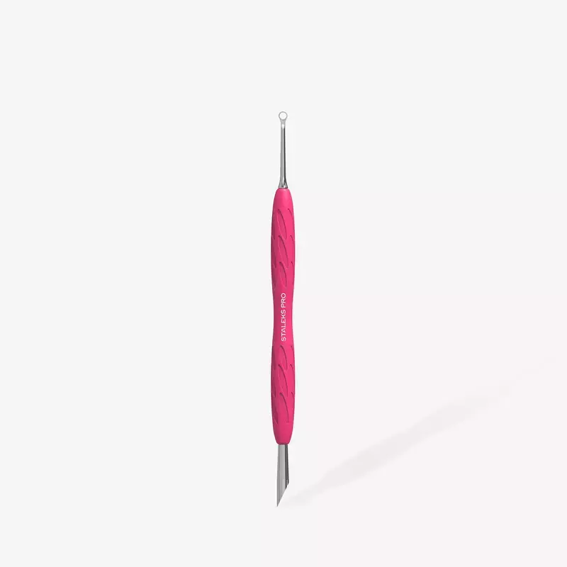 Spatola Doppia per Manicure con Manico Silicone UNIQ 11/2 Staleks PRO