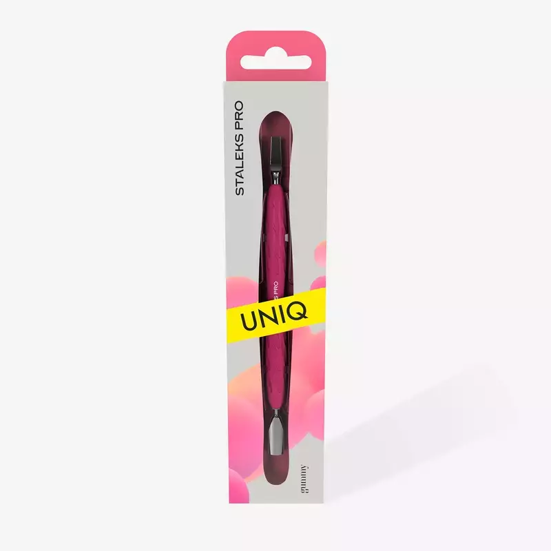 Spatola Doppia per Manicure con Manico Silicone UNIQ 10/5 Staleks PRO