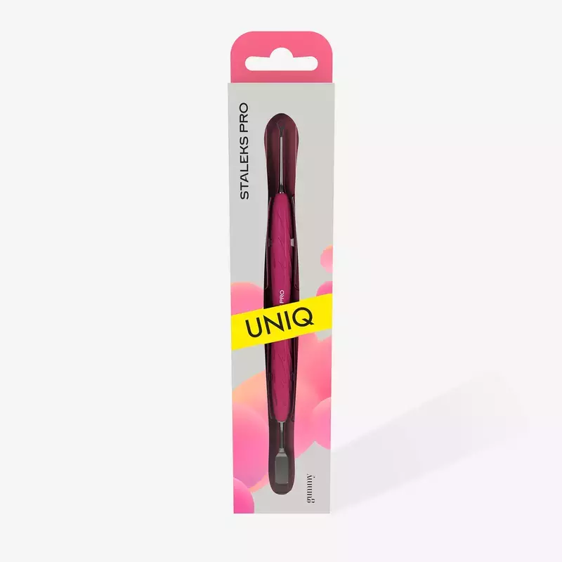 Spatola Doppia per Manicure con Manico Silicone UNIQ 11/1 Staleks PRO