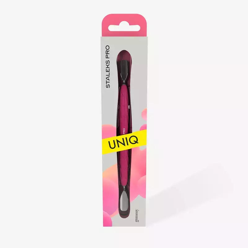 Spatola Doppia per Manicure con Manico Silicone UNIQ 10/1 Staleks PRO