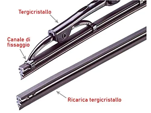 CARALL S02896 Coppia 2 Pezzi di Gommini Refill Flat 26'' 650mm Ricambio...