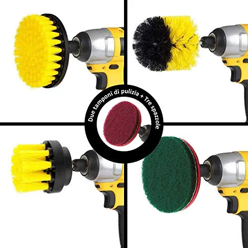 6 Pezzi Spazzola per Trapano Set di Pulizia Tutti Gli Usi Kit Perfetto...