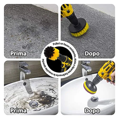 6 Pezzi Spazzola per Trapano Set di Pulizia Tutti Gli Usi Kit Perfetto...