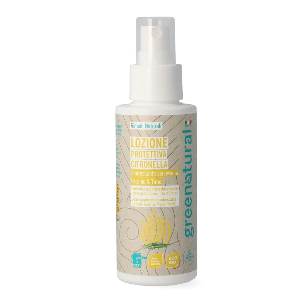 Spray Antizanzare alla Citronella con Menta, Geranio e Timo