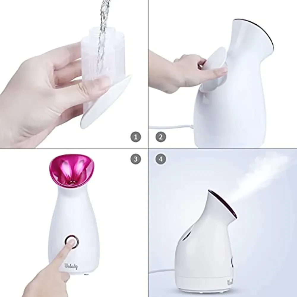 Sauna Facciale Pulizia Viso Sauna Vapore Facciale, Wolady Spa Sauna Vapore Viso Nano Ionico Atomizzatore Vapore Calda Spru...