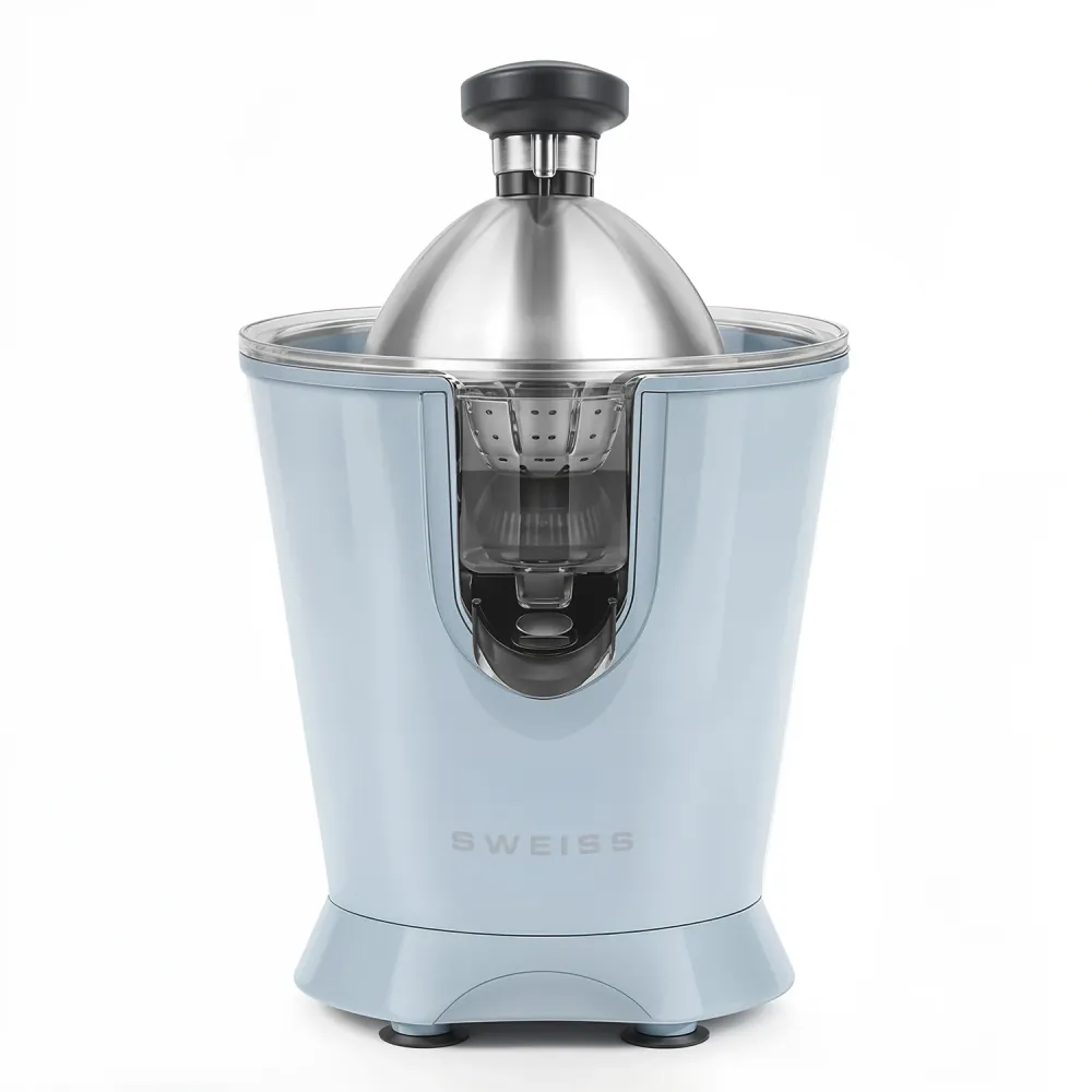 Ⓜ️🔵🔵🔵 SWEISS ZEST6 - Spremiagrumi elettrico di altissima qualità, SENZA BPA GARANTITO, corpo acciaio inox, rivestimento AZ...