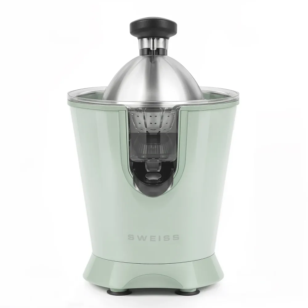 Ⓜ️🔵🔵🔵 SWEISS ZEST7 - Spremiagrumi elettrico di altissima qualità, SENZA BPA GARANTITO, corpo acciaio inox, rivestimento VE...