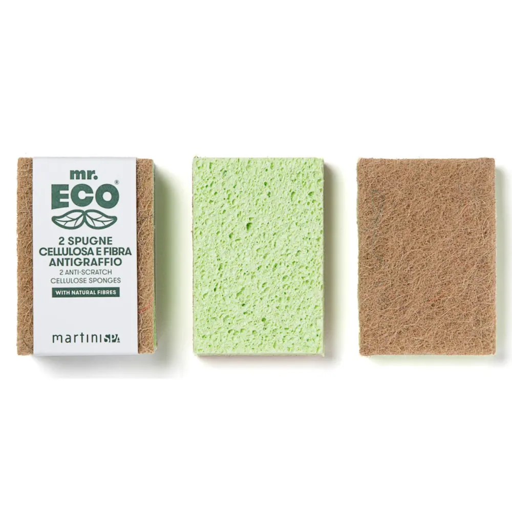 Spugne "Mr.Eco" Cellulosa + Fibra Antigraffio