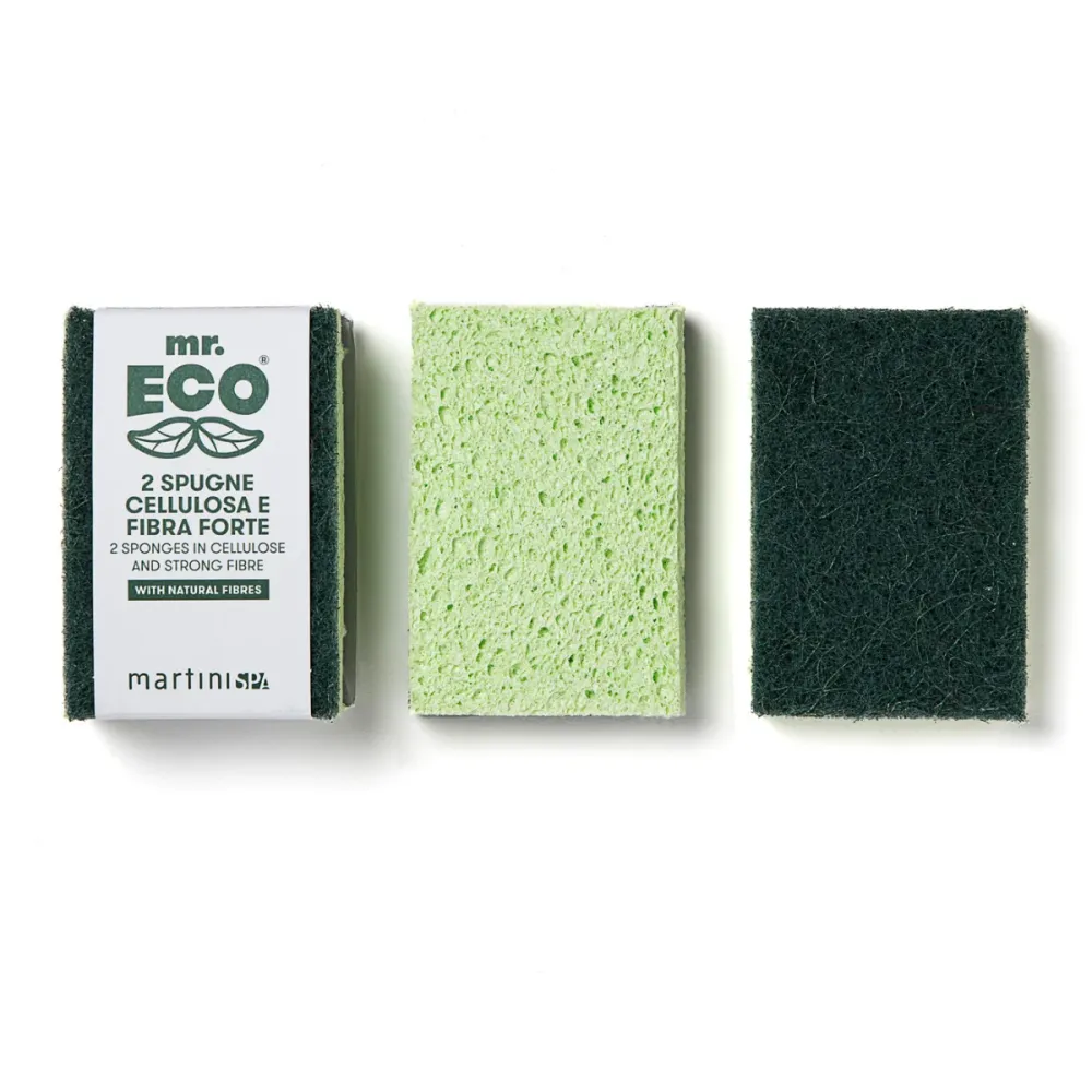 Spugne "Mr.Eco" Cellulosa + Fibra Forte