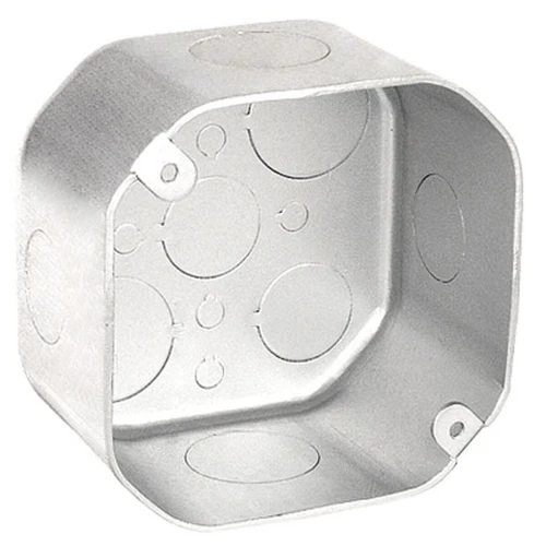 Tappeto per Ingresso 4 Inch Square Plenum Octagon Box 2-1/8 Inch Deep 1/2 And 3/4 Inch Knockouts 54171-SVT (Pack 60)