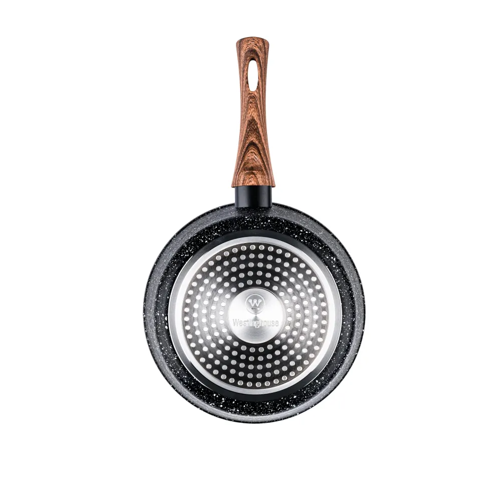 Westinghouse Padella per salse con coperchio 20 cm - Legno Marmo Nero