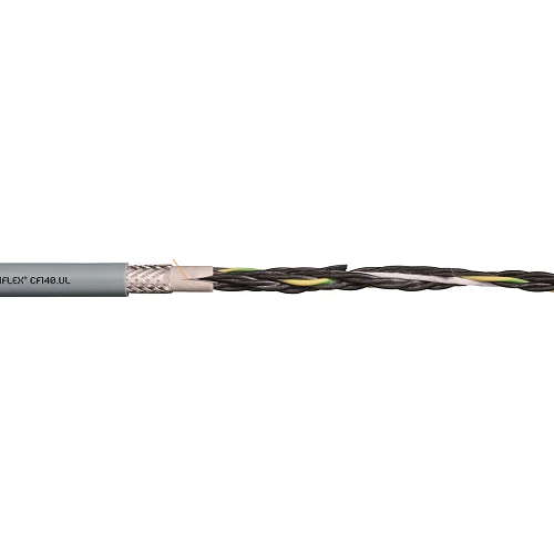 Igus CF140-07-25-UL 18 AWG 25C Stranded Bare Rame antico Shield TC Braid PVC 300V Chainflex CF140-UL Control Cable