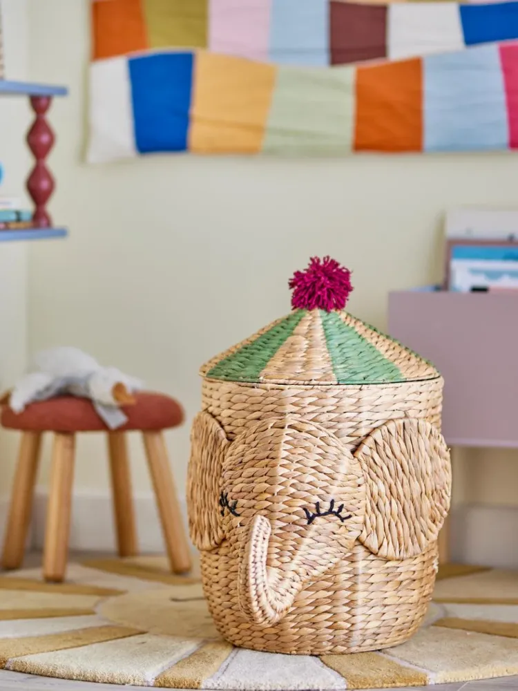 Bloomingville MINI Bobo Cestino portaoggetti Elefante con coperchio - Camera dei bambini