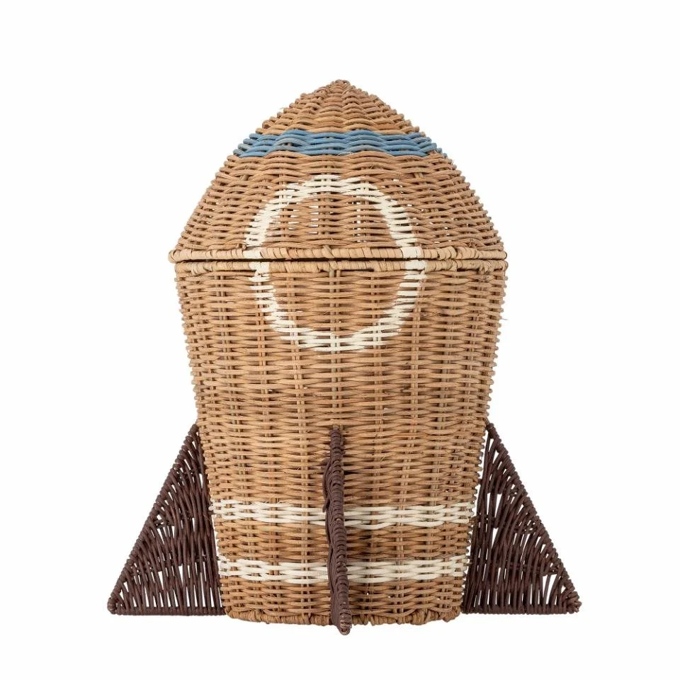 Bloomingville Mini Space Cesto portaoggetti Rocket con coperchio - Camera dei bambini