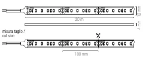 STRIP LED SMD 220V 15W 1700LM 3000K IP54 CRI>90 20 METRI FANEUROPE STRIP220V-2835-15C