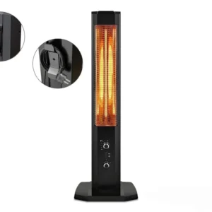 Kumtel Stufa riscaldatore infrarossi con termostato verticale colonna 1200W