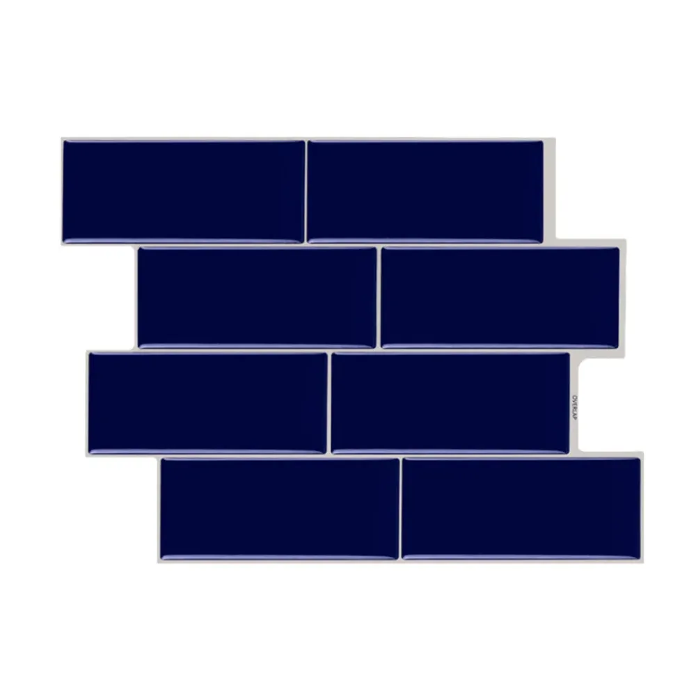 Zerbino Spazzolato Dark Blue Subway Peel and Stick Backsplash Tile