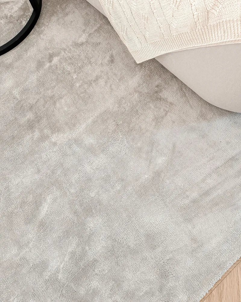 Tappeto viscosa grigio palese 160 x 230 cm GESI II