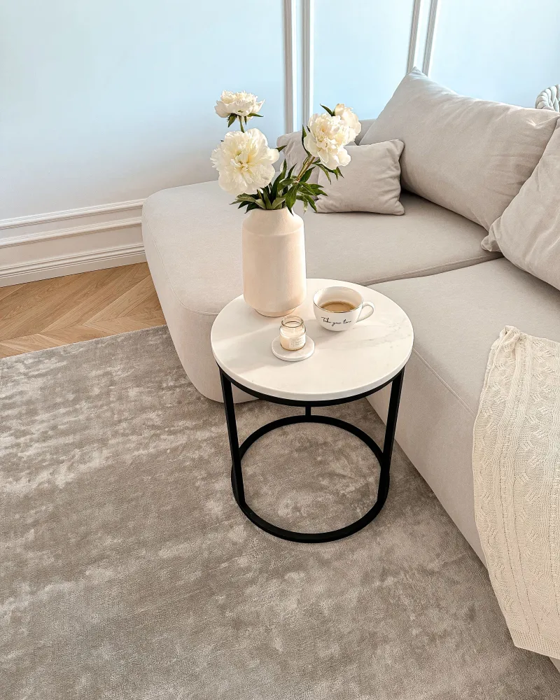 Tappeto viscosa grigio palese 160 x 230 cm GESI II