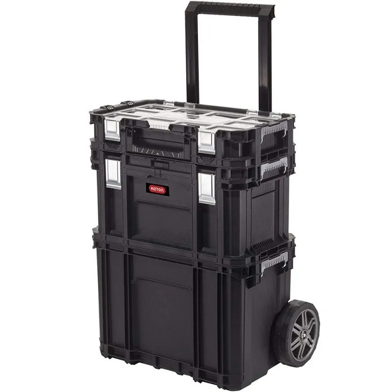 Trattorino Tagliaerba Keter Trolley porta utensili Connect Rolling System