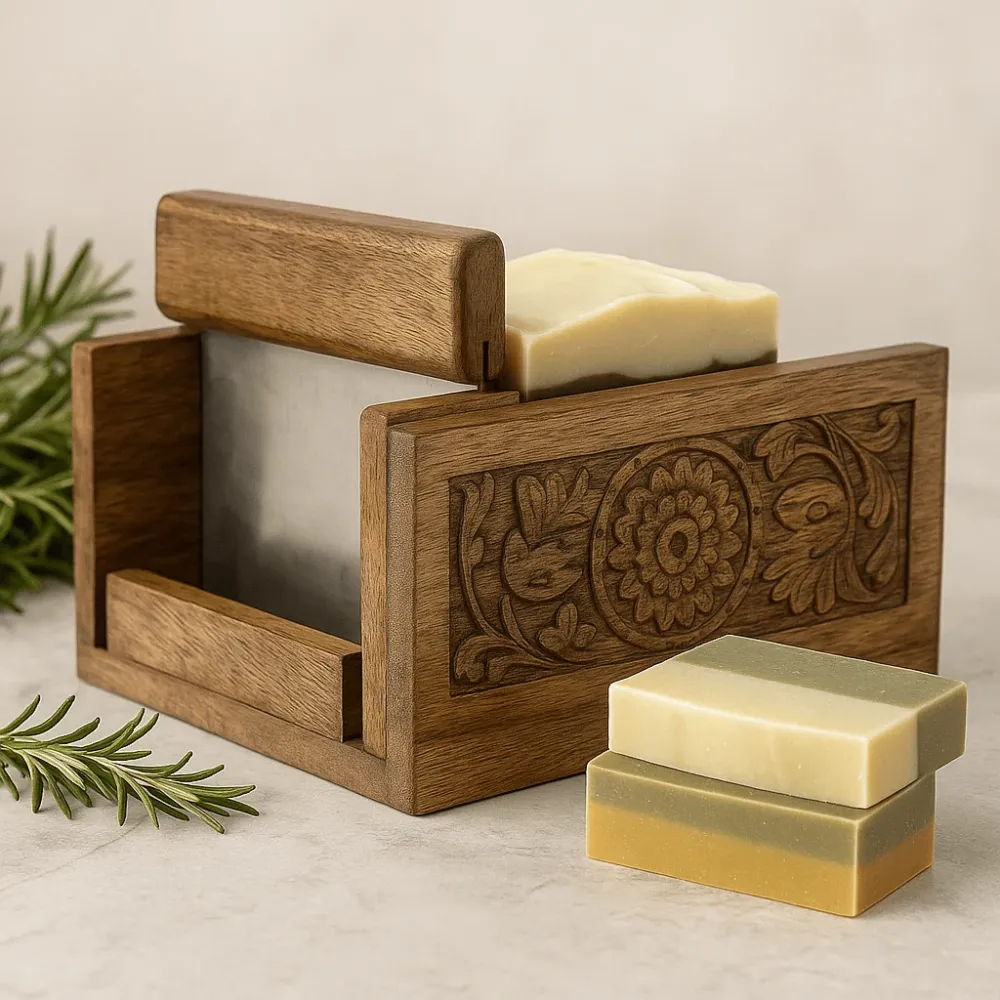 Tagliapane per sapone, stile antico legno di mango
