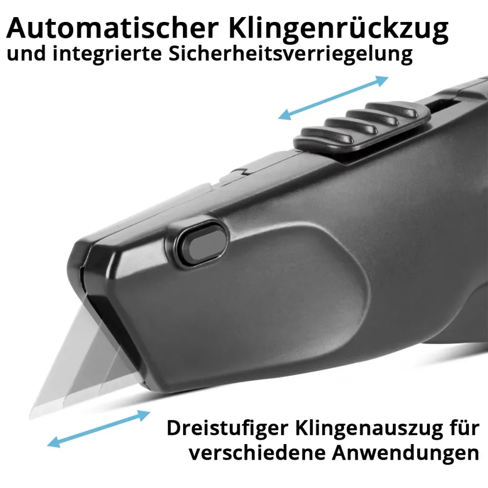 Steelworks Cutter KIFE UCM-19-ST con lama cambio veloce, ritiro automatico per lama e blocco di sicurezza Profite Cutter |...