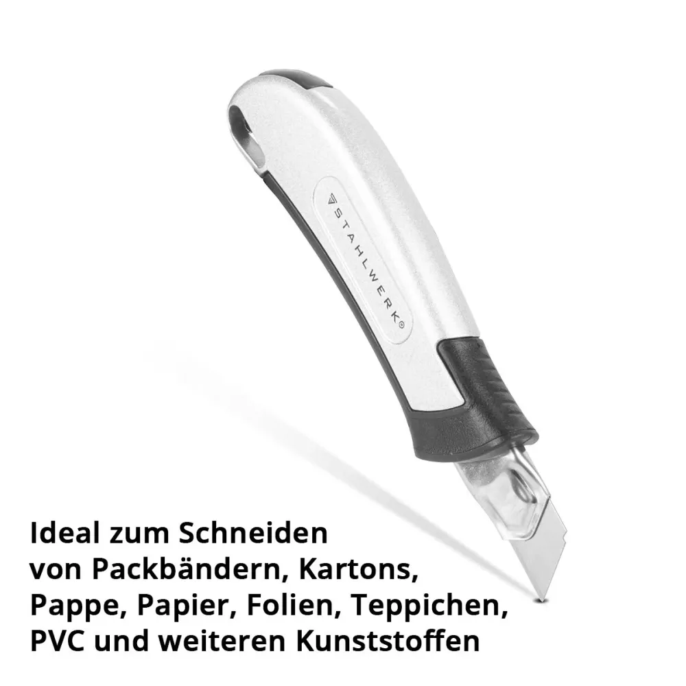 Steelworks Eccezionale Cutter Knife PCM-181 ST 5 Set con Blade ABRAGE da 18 mm Profite Profitte | Coltello da tappeto | Co...