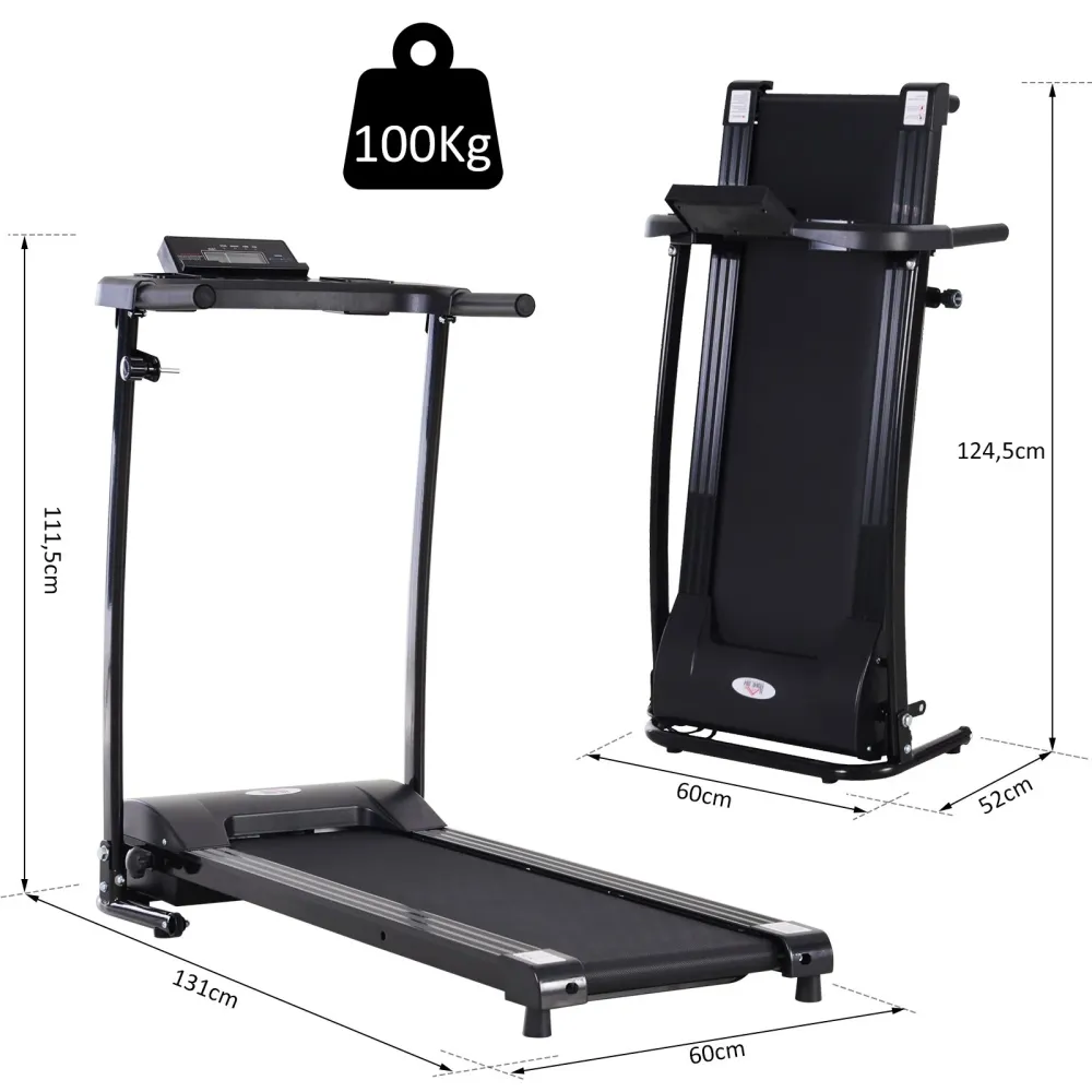EASYCOMFORT Tapis Roulant Elettrico Pieghevole 500W con 4 Programmi e Monitor LCD per Allenamento Casa