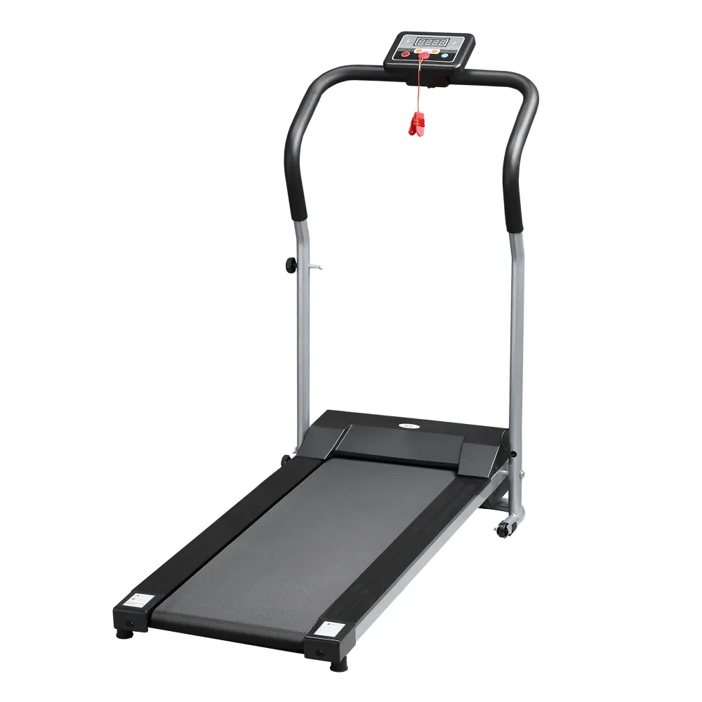 EasyComfort Tapis Roulant Elettrico e Pieghevole con Schermo LCD e 2 Ruote per Allenamento Casa o Ufficio, Motore 500W Vel...