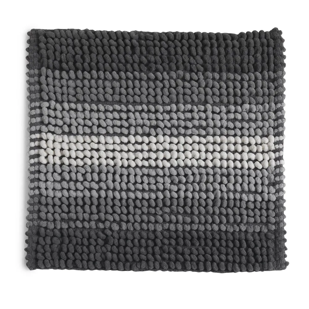 Tappeto bagno Dimensione 50x50 cotone e poliestere con fondo antiscivolo Modello Bubble di Gedy - Finitura Grigia
