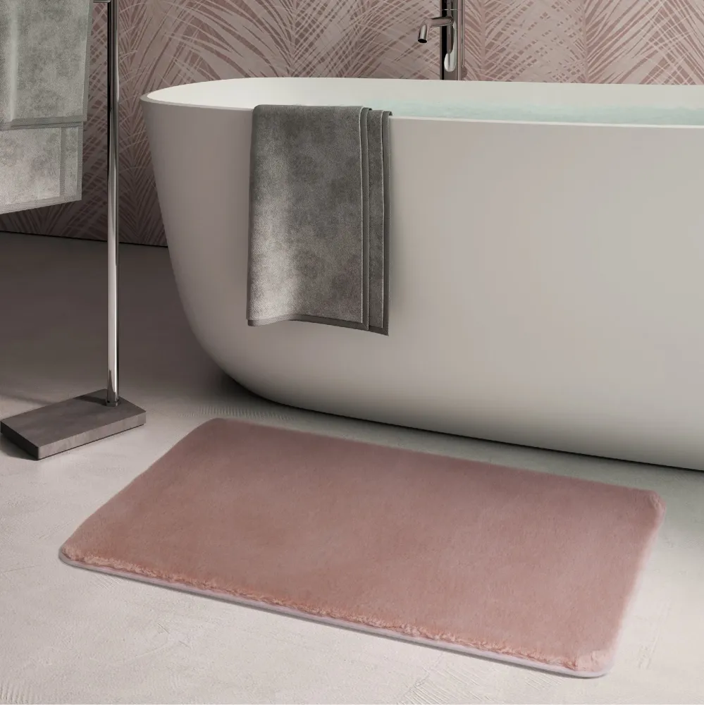 Tappeto bagno Dimensioni 40x60 cm collezione Fuzzy di Gedy - Finitura Rosa