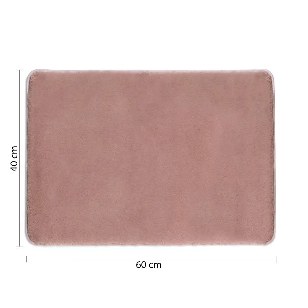 Tappeto bagno Dimensioni 40x60 cm collezione Fuzzy di Gedy - Finitura Rosa