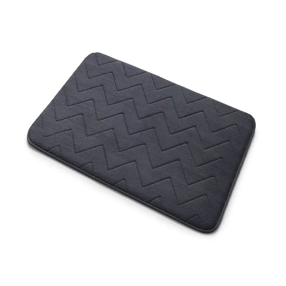 Tappeto bagno Dimensioni 40x60 memory foam con fondo antiscivolo modello Mousse di Gedy - Finitura Antracite