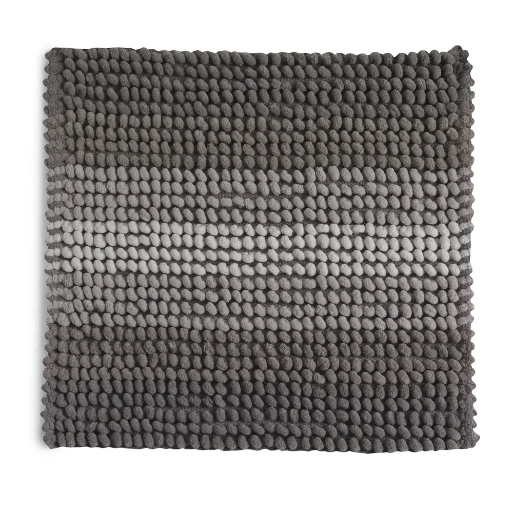 Tappeto bagno Dimensioni 50x50 cotone e poliestere con fondo antiscivolo Modello Bubble di Gedy - FInitura Tortora chiaro