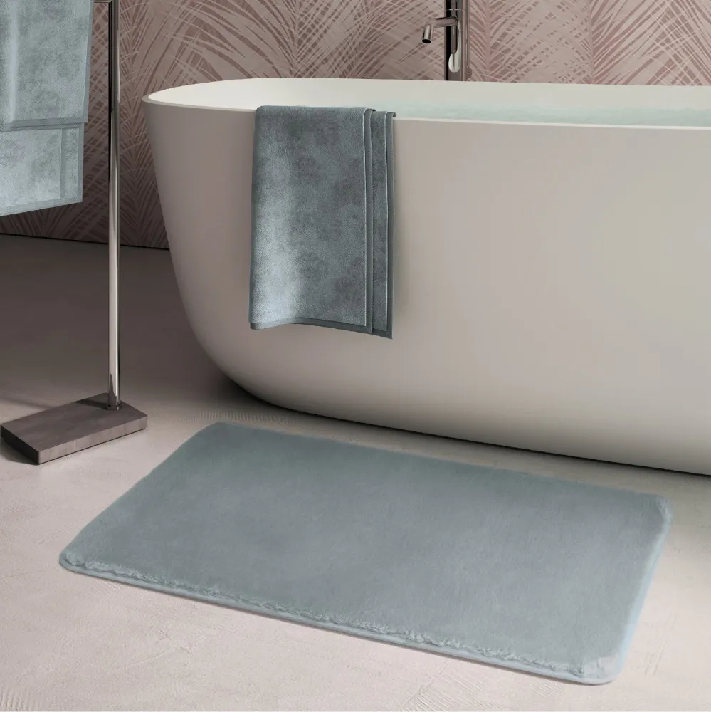Tappeto bagno Dimensioni 50x80 cm collezione Fuzzy Gedy - Finitura Grigia