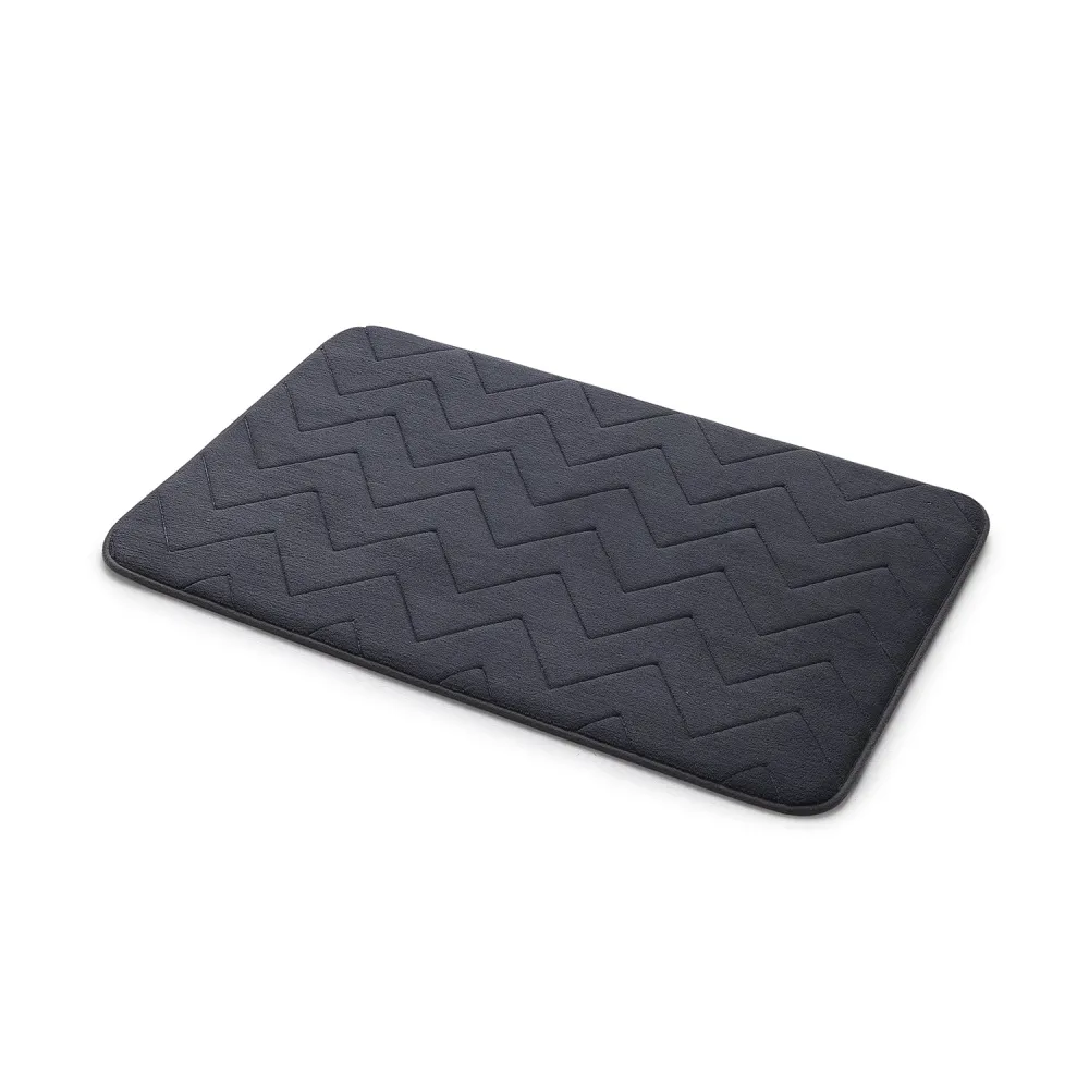 Tappeto bagno, Dimensioni 50x80 memory foam con fondo antiscivolomodello Mousse di Gedy - Finitura Antracite