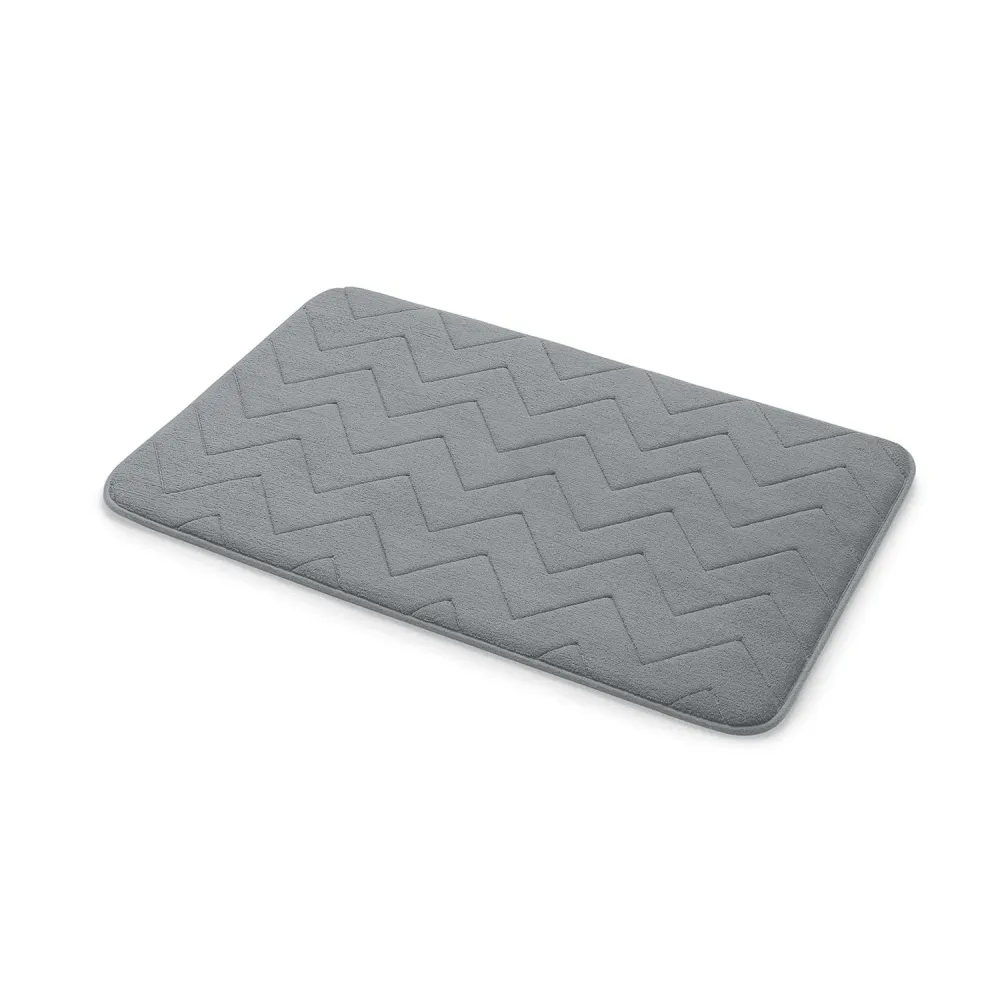 Tappeto bagno Misure 50x80 cm memory foam con fondo antiscivolo Serie Mousse Gedy - Finitura Grigia