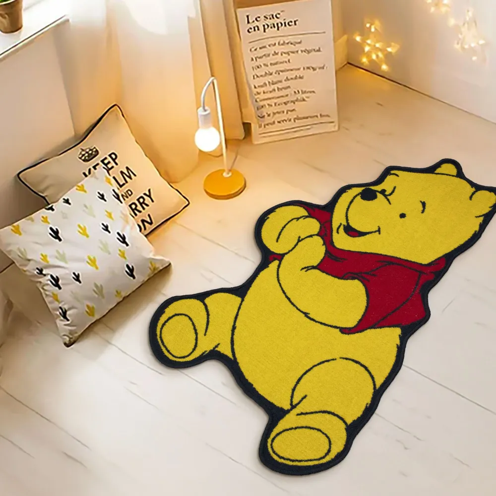 Tappeto Disney Winnie Pooh sagomato antiscivolo per bambini 65x110cm 6913