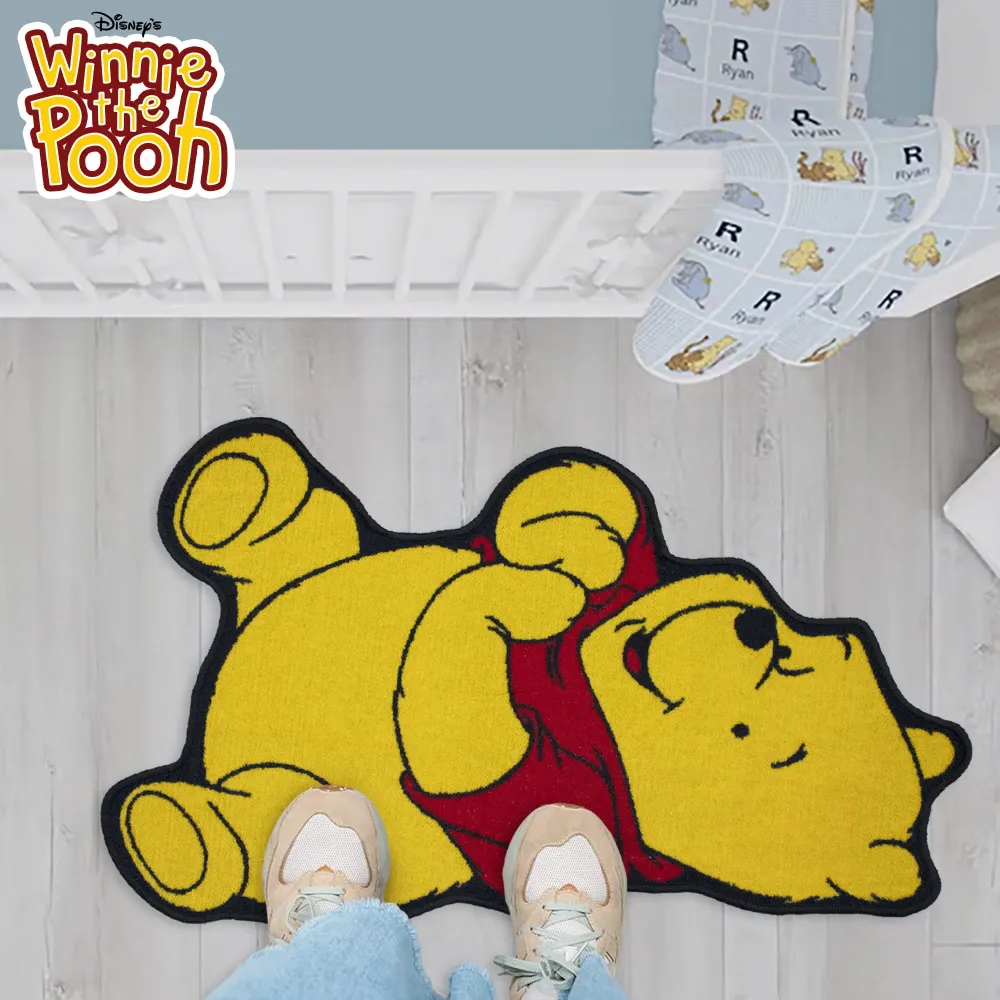Tappeto Disney Winnie Pooh sagomato antiscivolo per bambini 65x110cm 6913
